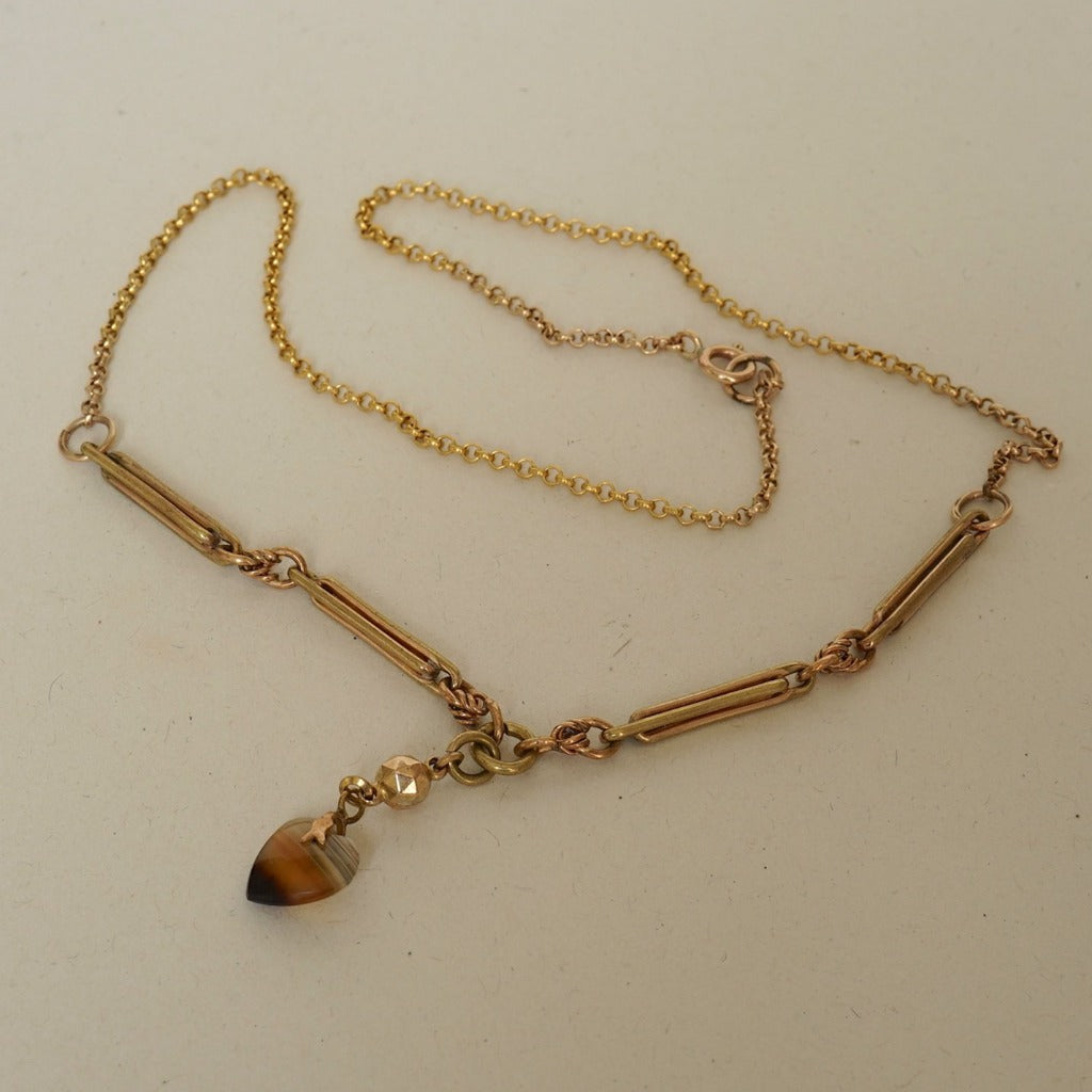 Victorian Trombone and Belcher Watch Chain Necklace