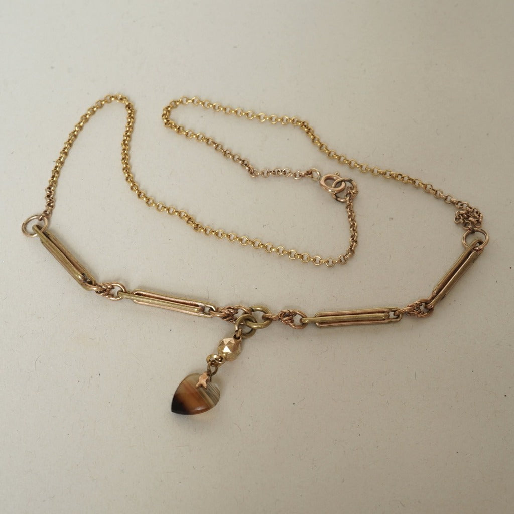 Victorian Trombone and Belcher Watch Chain Necklace