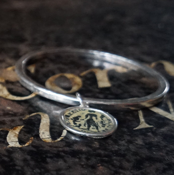 Silver and Roman coin bangle