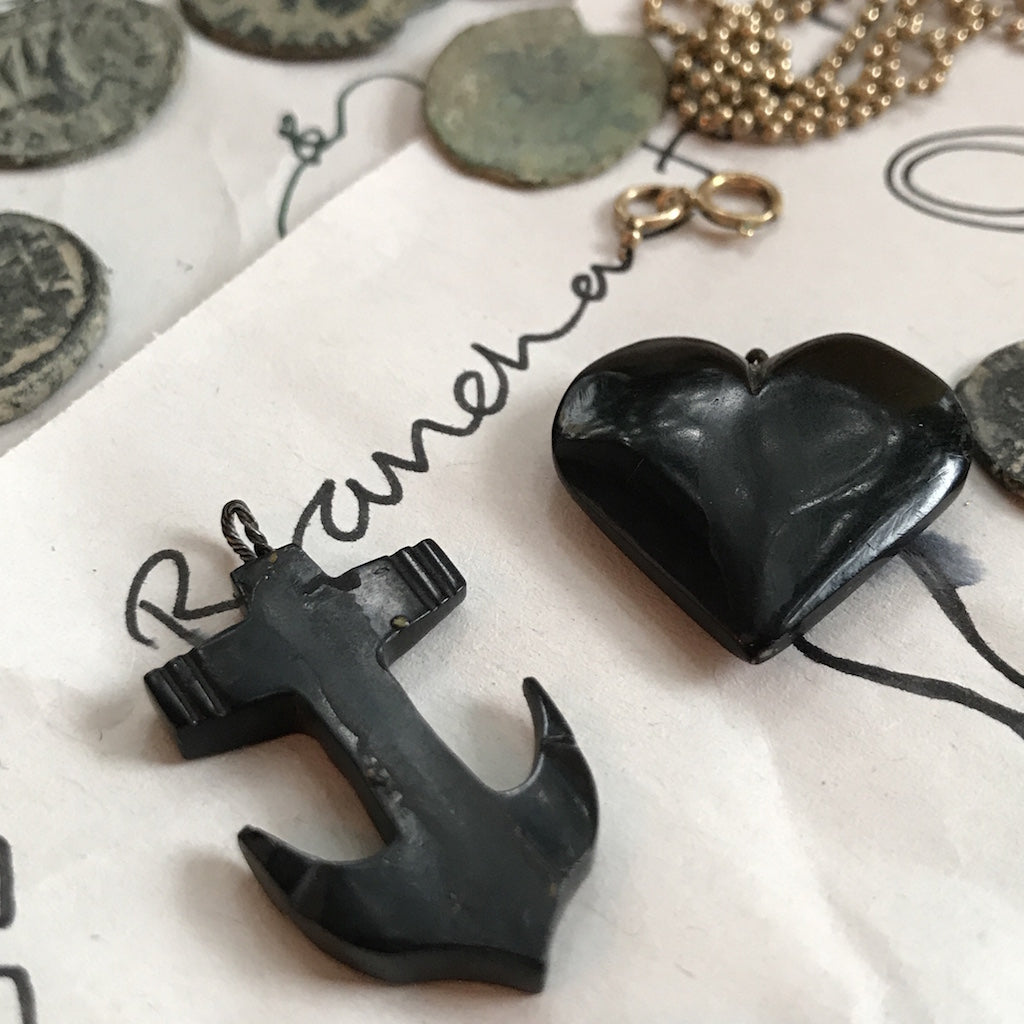 Whitby Jet Anchor Necklace