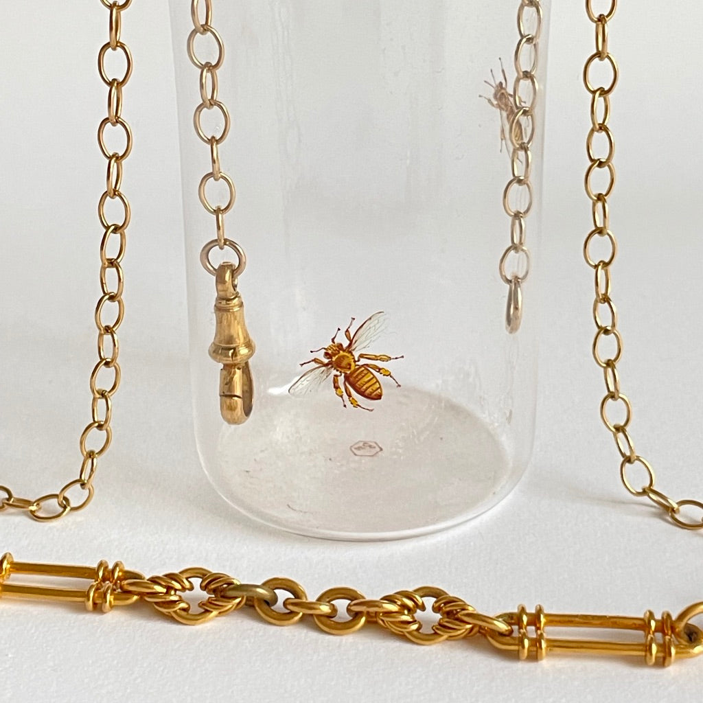 Victorian Trombone Watch Chain Necklace